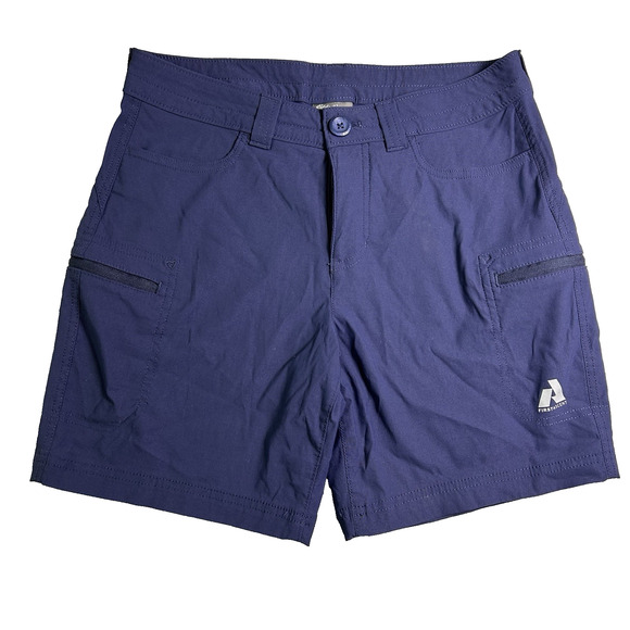 Eddie Bauer Guide Pro Shorts Womens 4 Navy First Ascent Stretch Hiking Trails - Picture 1 of 11